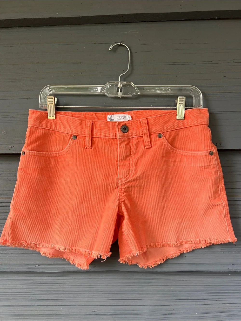 Carve shorts in coral
